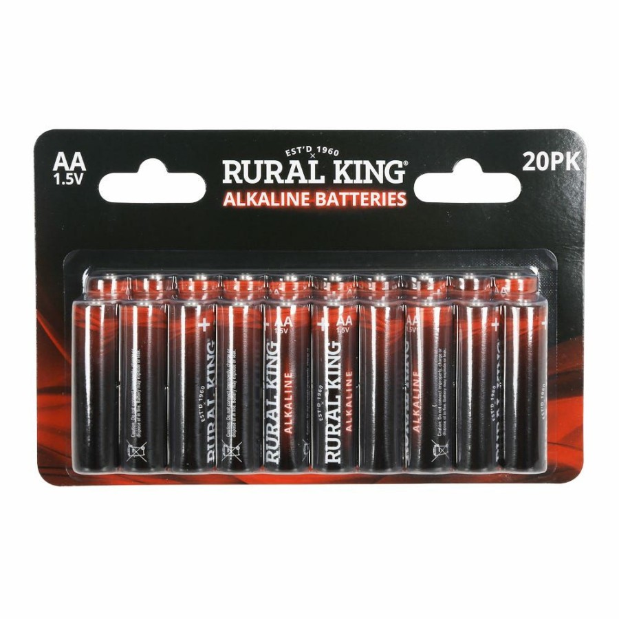 New Rural King Aa Alkaline Batteries, 20 Pack Aa20Pkalk Household Batteries