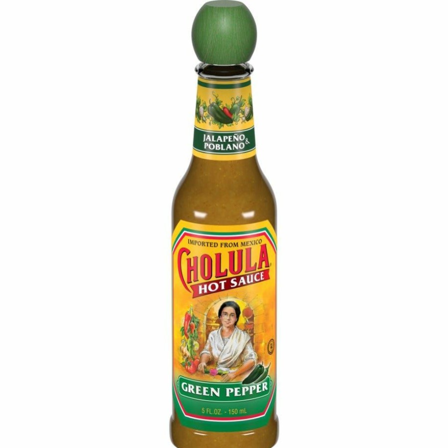 Hot Cholula Green Pepper Hot Sauce, 5 Oz. Condiments & Sauces