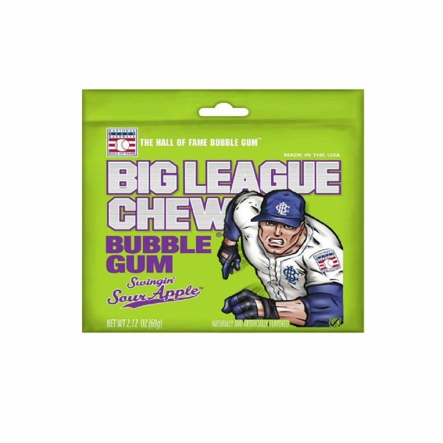 Hot Various Brands Big League Chew Swingin' Sour Apple Bubble Gum, 2.12 Oz.