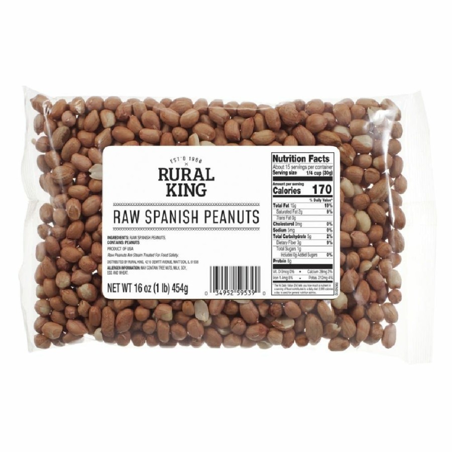 Best Rural King Raw Spanish Peanuts, 16 Oz.