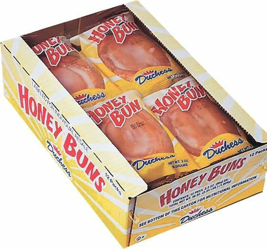 New Duchess Glazed Honey Buns, 3 Oz. (12 Pack) Cookies