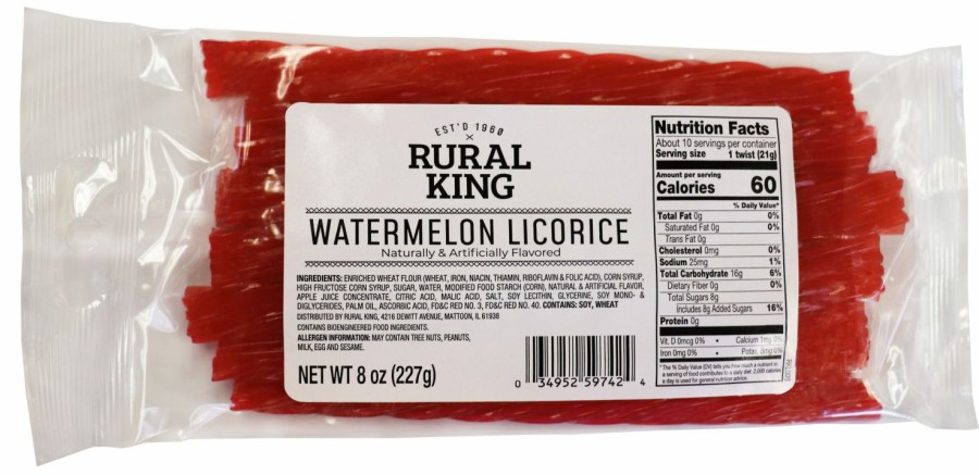 Online Rural King Watermelon Licorice Candy & Gum