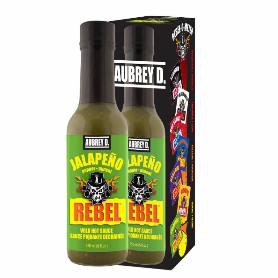 Clearance Aubrey D. Rebel Jalapeno Hot Sauce, 5 Oz. Condiments & Sauces