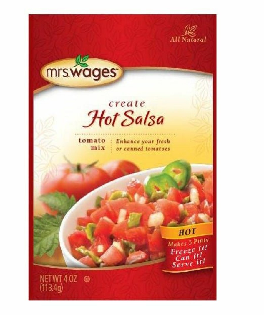 Best Mrs. Wages Hot Salsa Tomato Mix, 4 Oz. Canning Ingredients