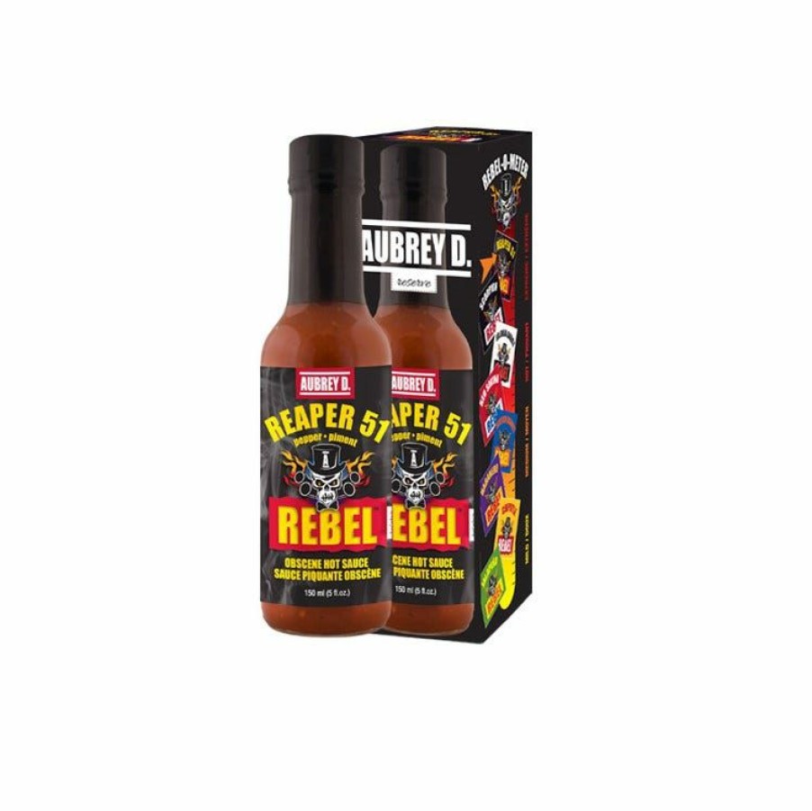 Hot Aubrey D. Rebel Reaper 51 Hot Sauce, 5 Oz. Condiments & Sauces