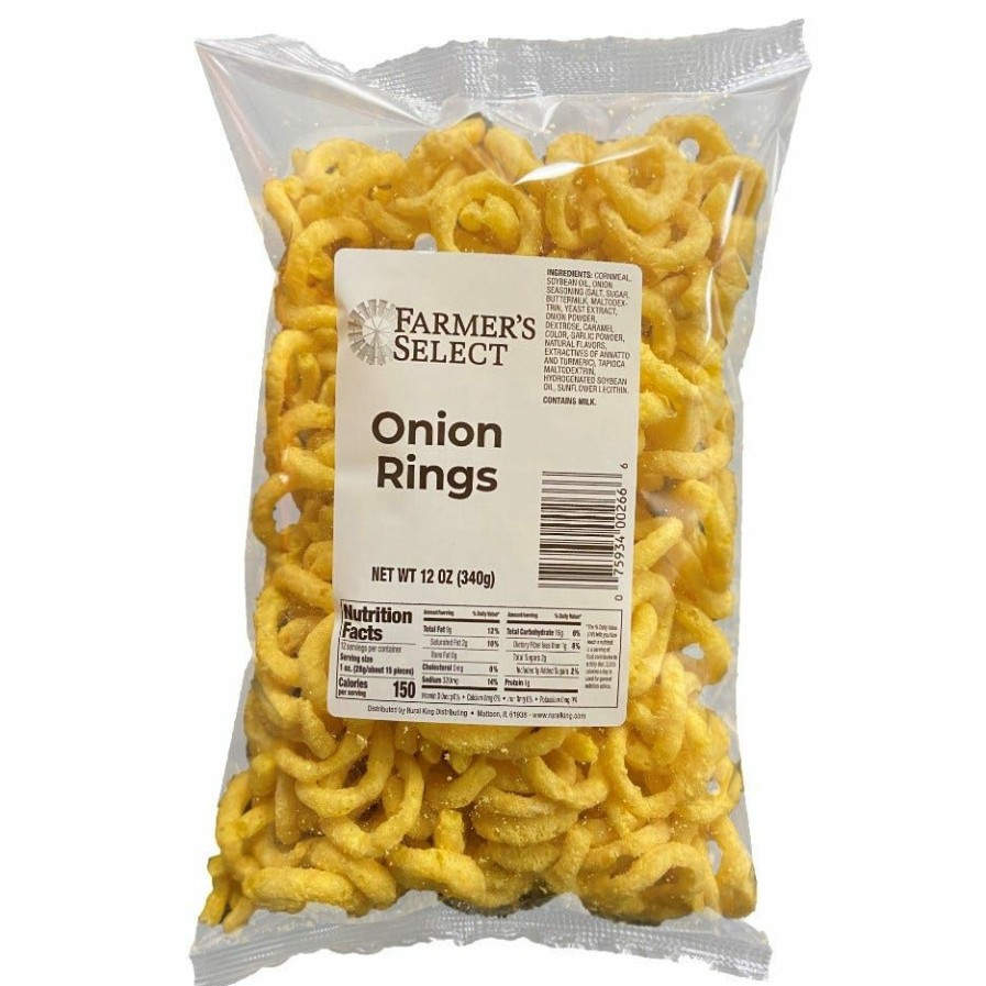 Clearance Farmer'S Select Farmers Select Onion Rings, 12 Oz. Chips & Crackers