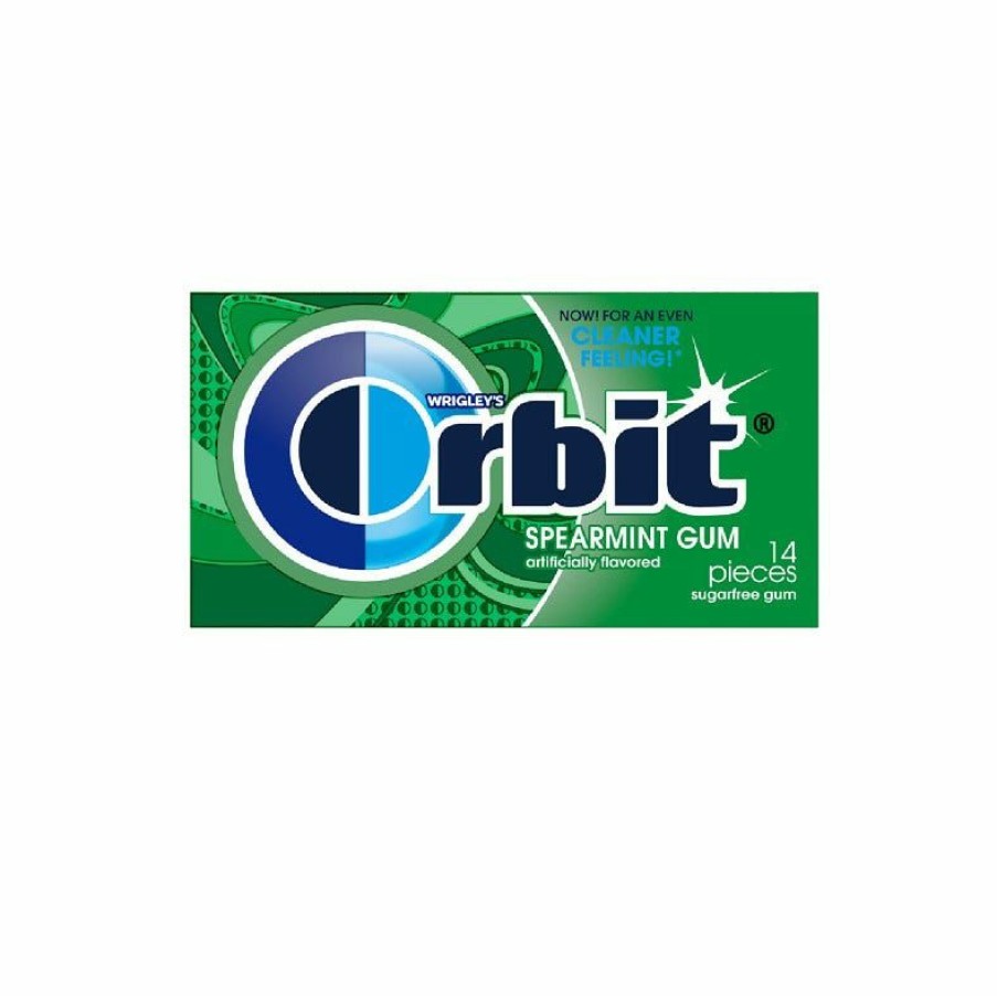 Online Orbit Spearmint Sugar Free Gum, 14 Sticks